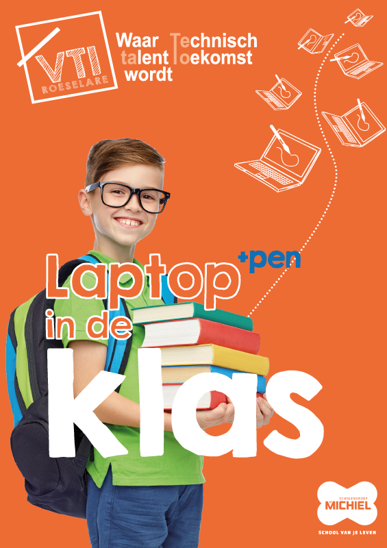 brochure laptop in de klas VTI Roeselare